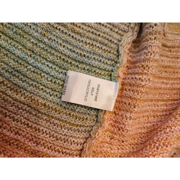 Fate  NWT KNITTED OPEN CARDIGAN- GREEN OMBRE MULTI colored size small - Picture 8 of 10